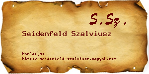 Seidenfeld Szalviusz névjegykártya